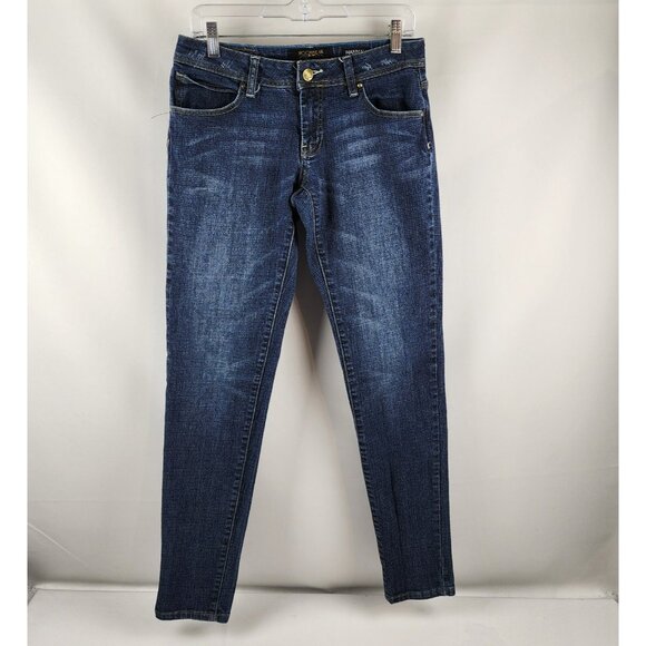 Rocawear Jeans Womens 9 Blue Hannah Skinny Leg Dark Wash Logo (30x32) - Picture 1 of 10